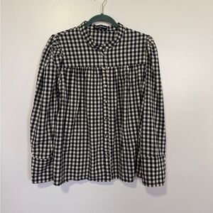 Scarlet Darkness Victorian Gingham Button Down Shirt, size 2XL